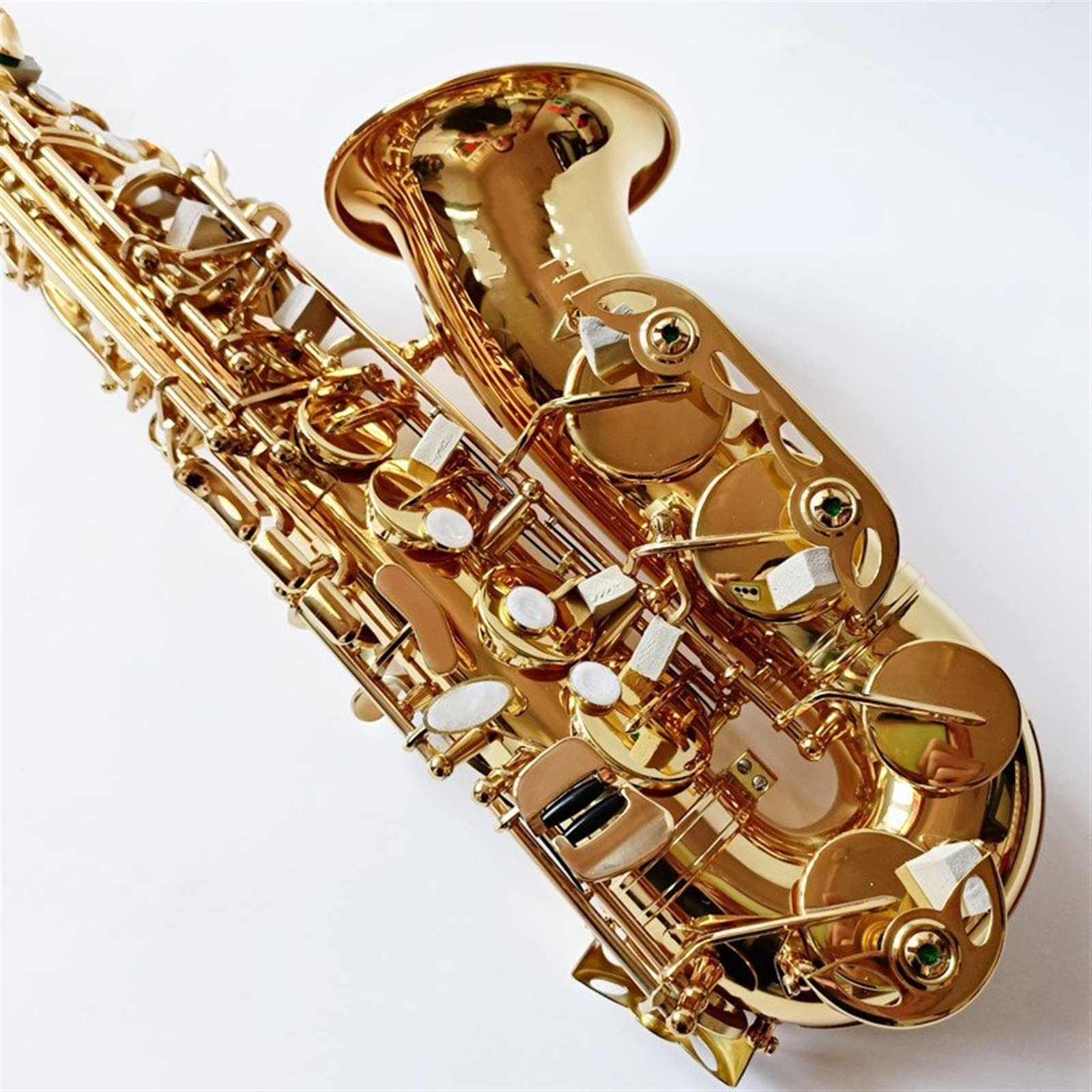 Saxophon Es-Alt-Saxophon Messing Goldlack Saxophon-Instrument Es-Saxophon Mit Zubehör