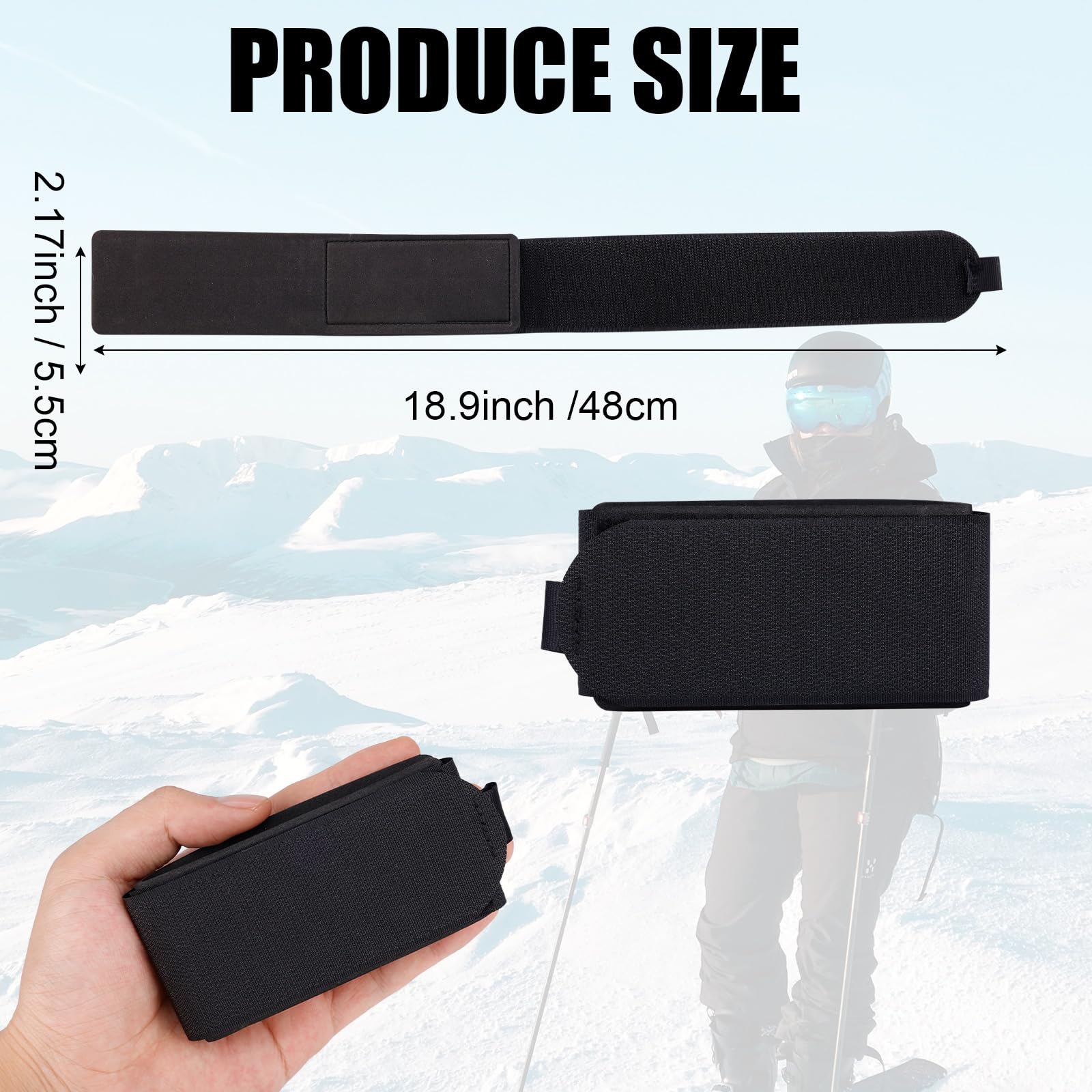 8 Cinghie Per Sci Regolabili - Fascette Per Tenere Gli Sci Insieme, Ideali Per Vacanze Invernali - Foto 13