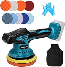Cordless Car Buffer Polisher Compatible with Makita 18V Battery, 6 Inch Car Polishing Machine with Attachments, 6 Speeds Cordless Auto Polisher (Battery Not Included)