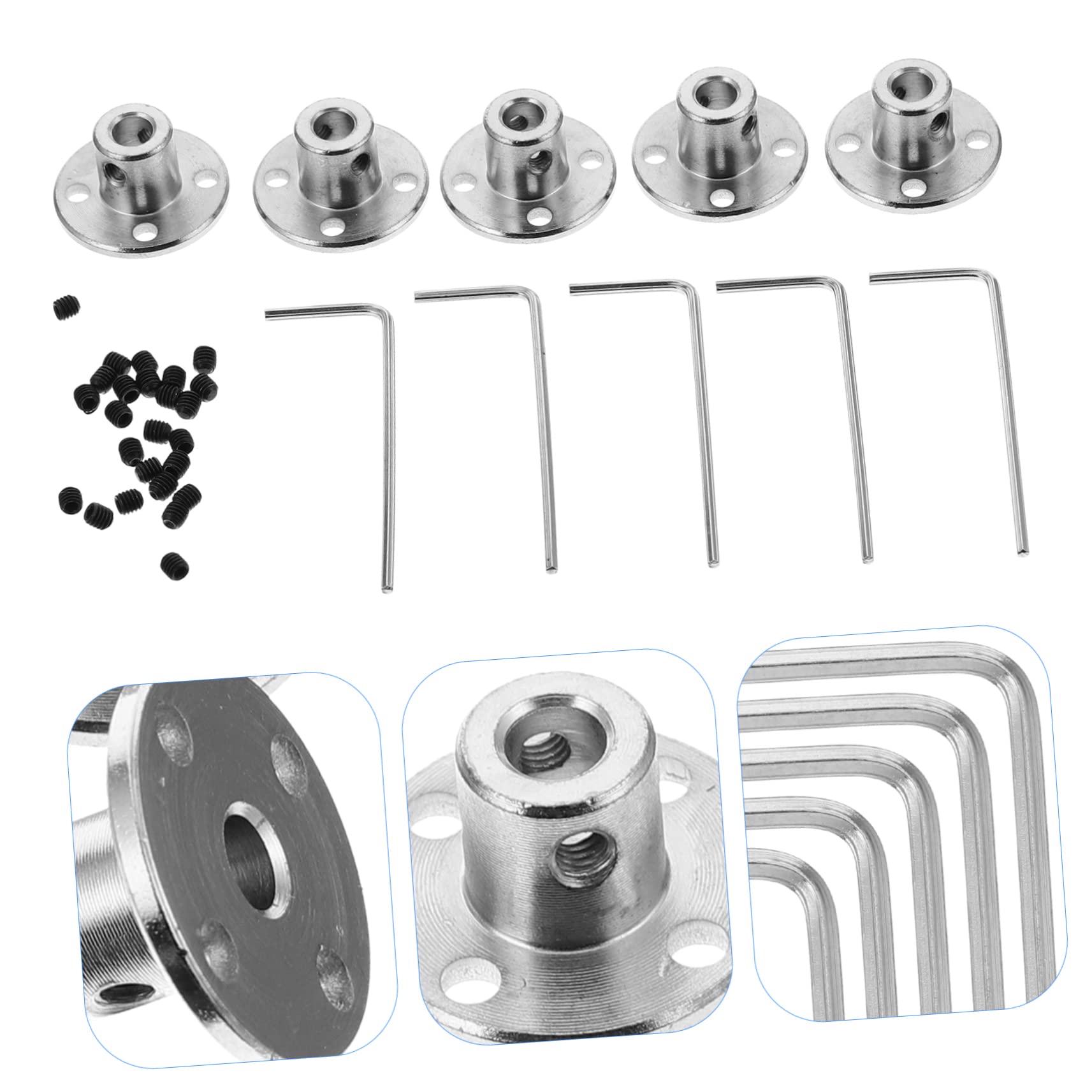 SOLUSTRE 20stücke Flansch Wellenkupplung Aus Starre Flanschverbindung Für Modellmotoren Installieren Für Diy-projekte Und Modellbau