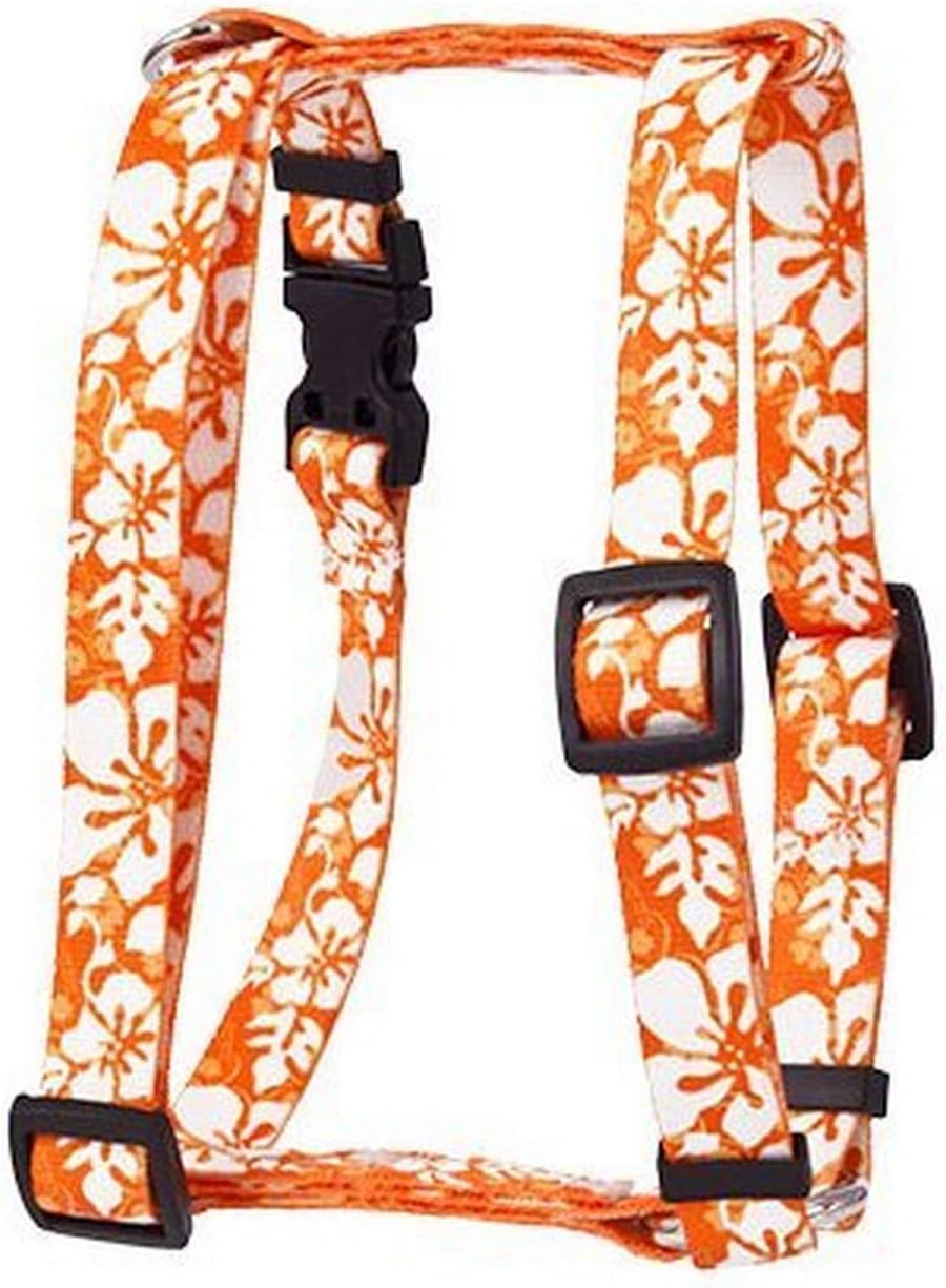 Yellow Dog Design Roman Harness, X-Small, Island Floral Orange