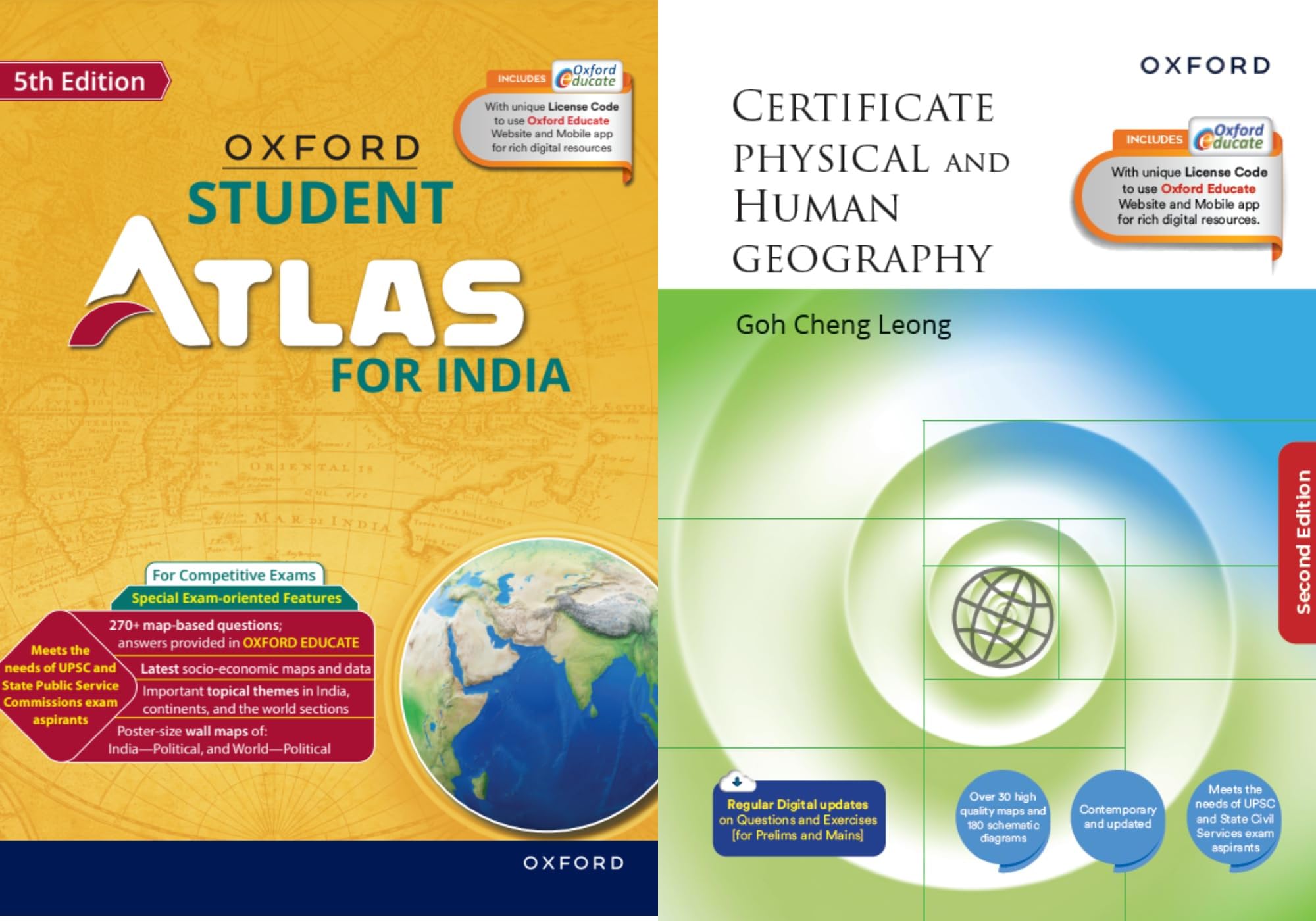 Certificate Physical and Human Geography + Oxford Student Atlas for India (Set of 2 Books) Product Bundle – 3 August 2023