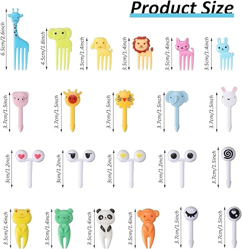 Miniatura 2 de 120 púas de comida de animales para niños con dibujos animados de animales Bento, caja Bento púas de frutas, mini tenedores, palillos de dientes