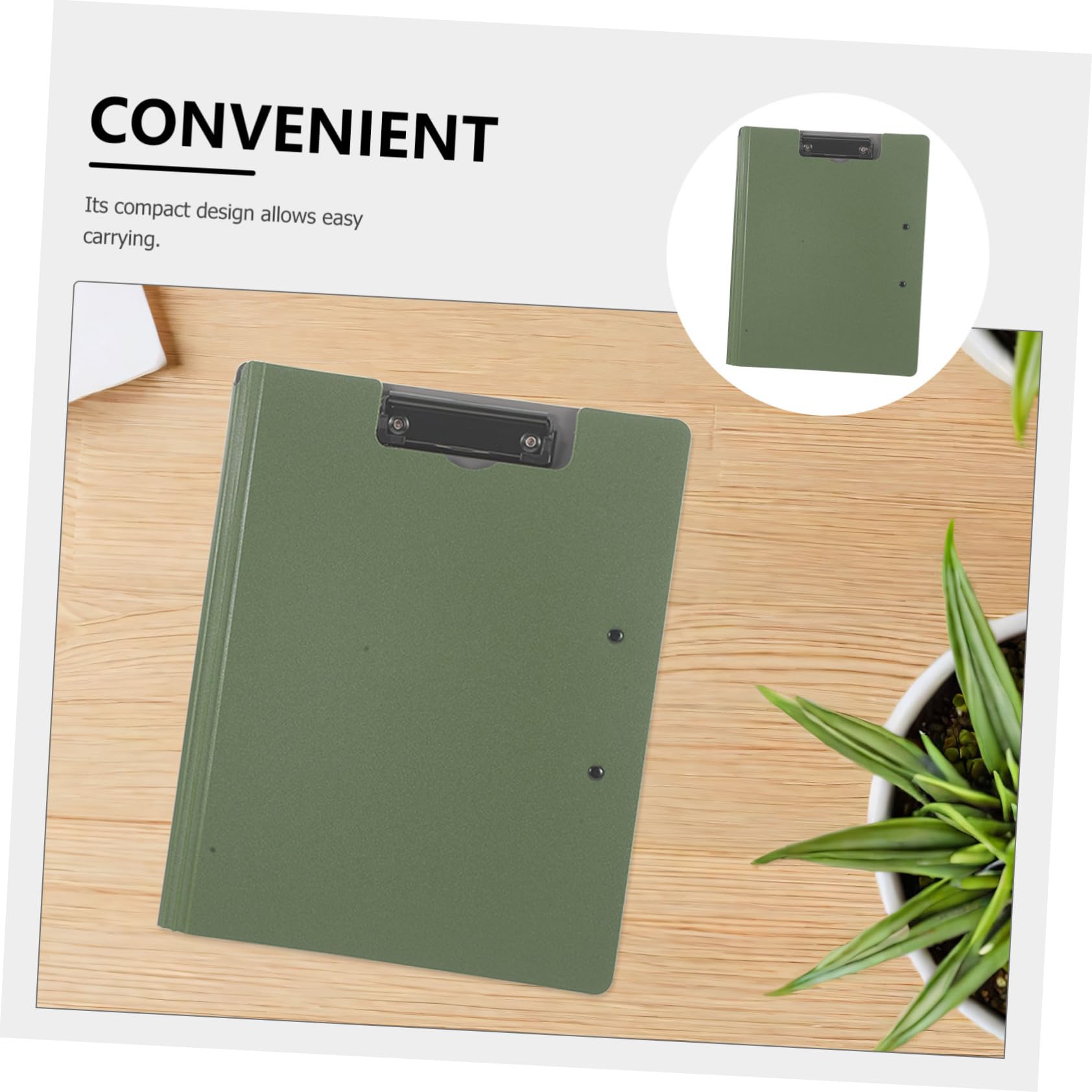 Porte-documents à Pince A4 Pliable 6 Pièces en Plastique