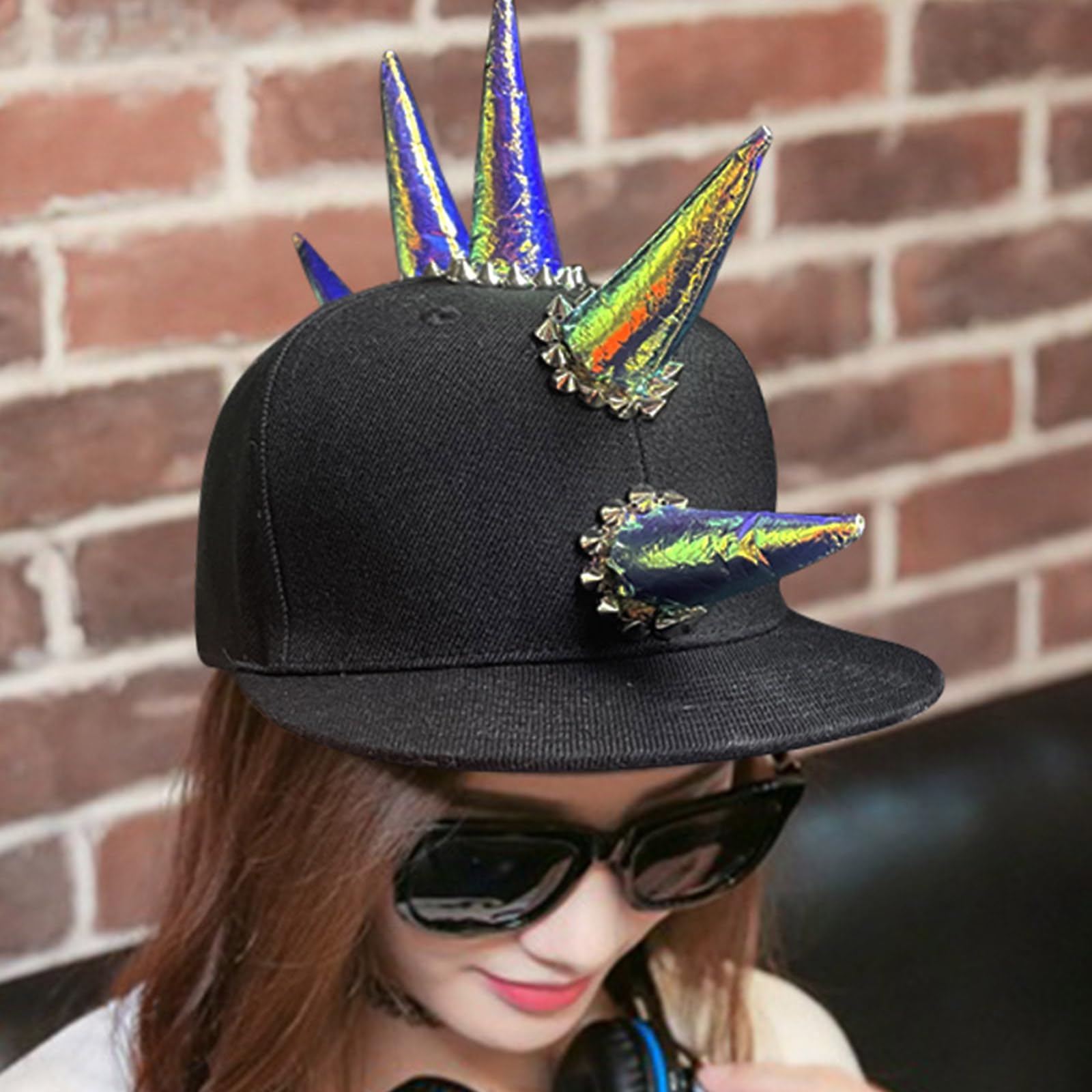 Berretto da baseball, regolabile, cappello da baseball per donne e uomini, a tesa lunga, cappello da street dance hiphop, cappello da sole popolare per attività all'aperto, Dopijiao, Taglia