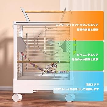 Amazon | Rosoy モモンガ ケージ フクロモモンガのケージ フロント