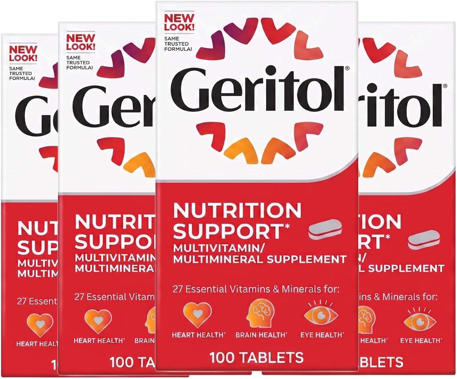 Geritol Complete Tablets 100 Tablets (Pack of 4)