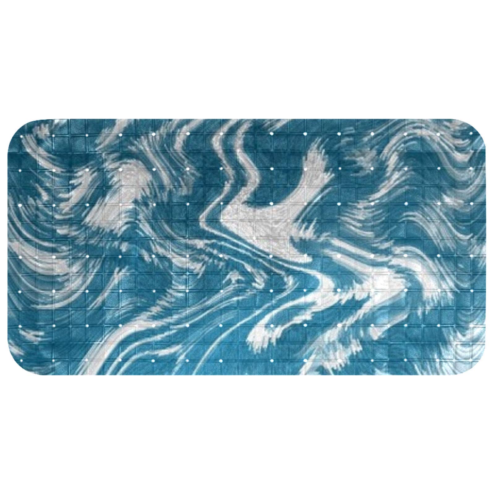 Tapis de bain pour bébé antidérapant tout-petits drainage ondulé