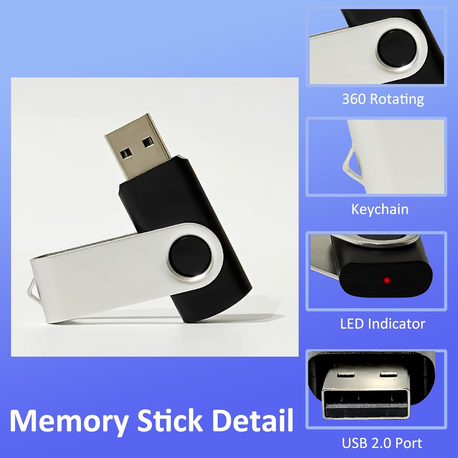 Thumb Drive 2GB USB Flash Drives 20 Pack 2 GB USB 2.0 Jump Drives Multipack Flash Memory Stick Zip Drive Pendrive 20Pack with 20PCS Lanyards Label (Green Sliver 2Gig)