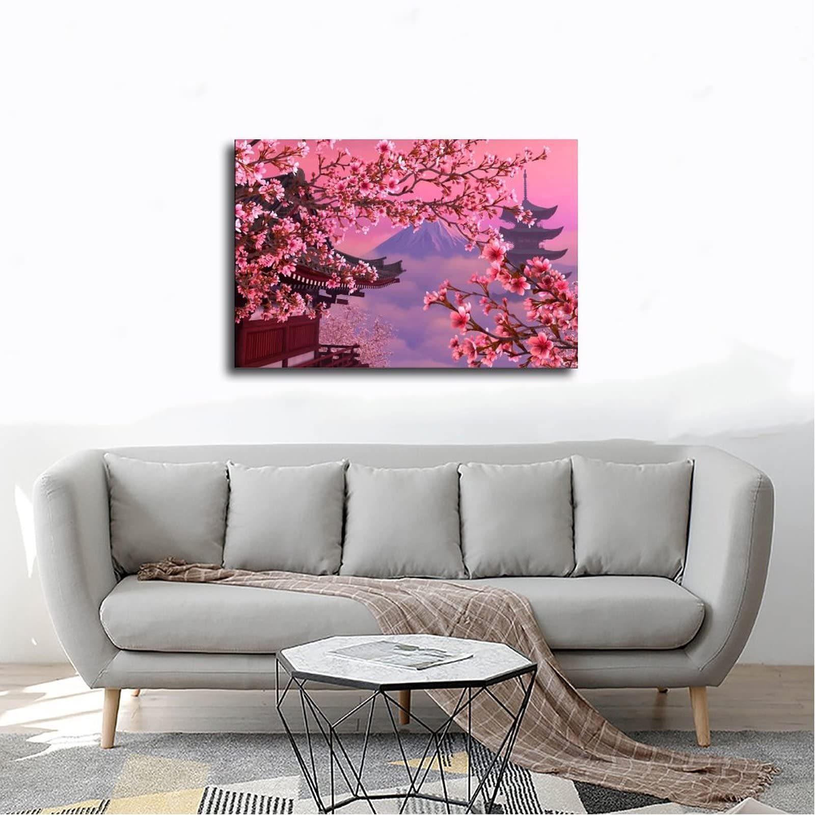 FUPMTKLT Poster Sur Toile Vintage Mont Fuji Fujiyoshida Alfonso Trufa