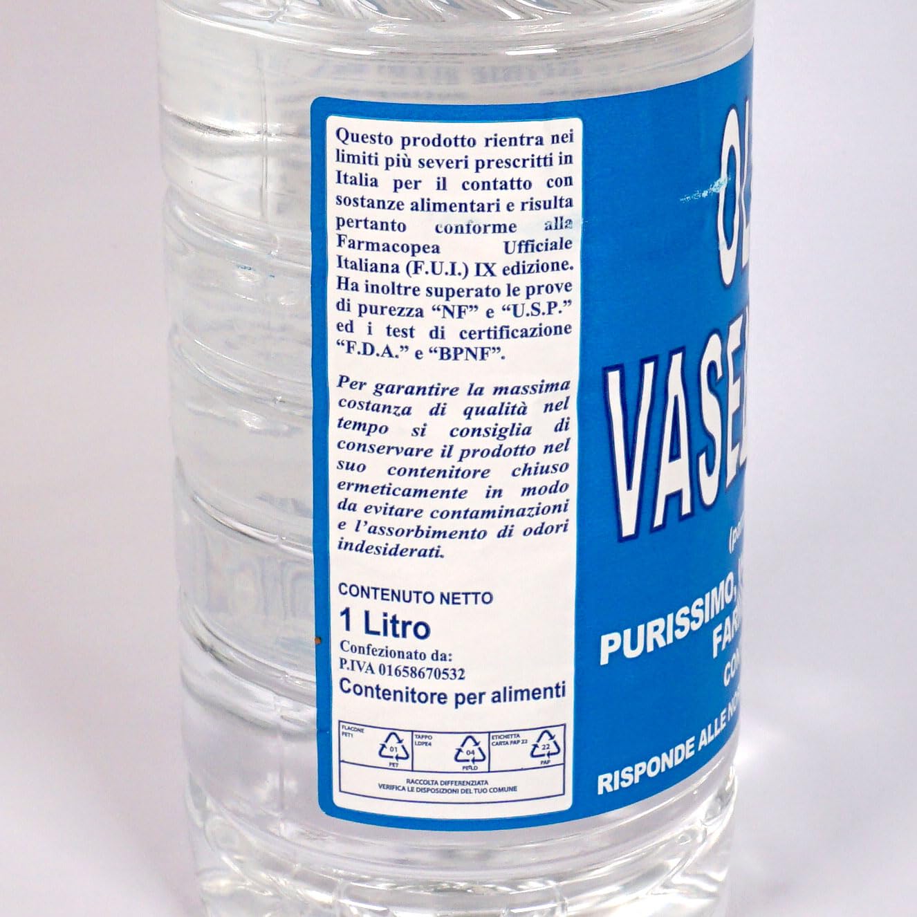 5 Liter Vaselina Öl : extrafein, lebensmittelecht (Anwendung z.B. in Saftfass/Most), medizinisch reines Öl (5 x 1 Liter)