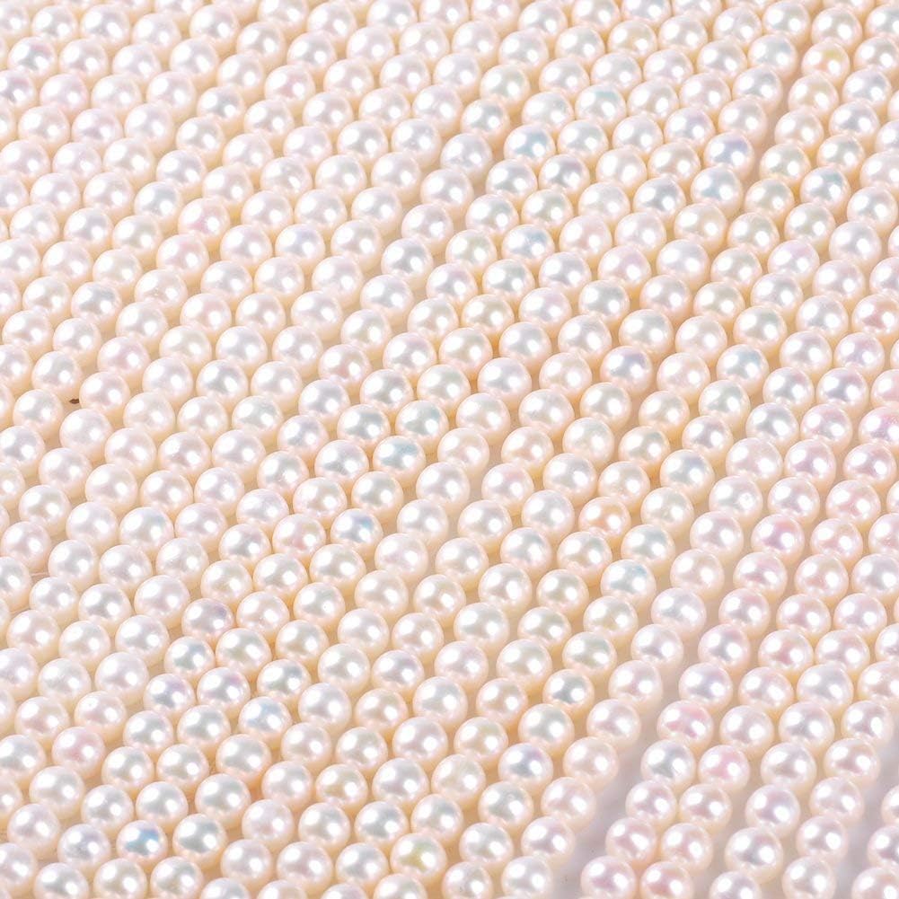 Ruilong 61Pcs/lot 7-8MM AAA Round Ball Natural Freshwater Pearls Beads Bulk for Jewelry Making