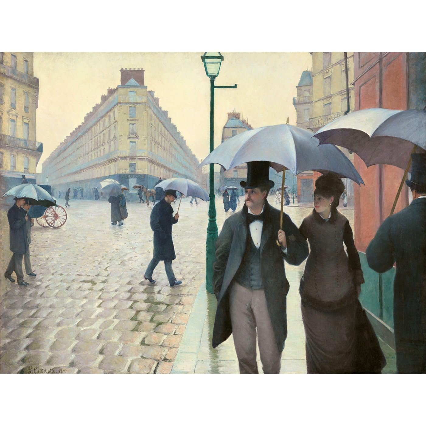 Impression giclée Rue de Paris Caillebotte nostalgie romantique - 2