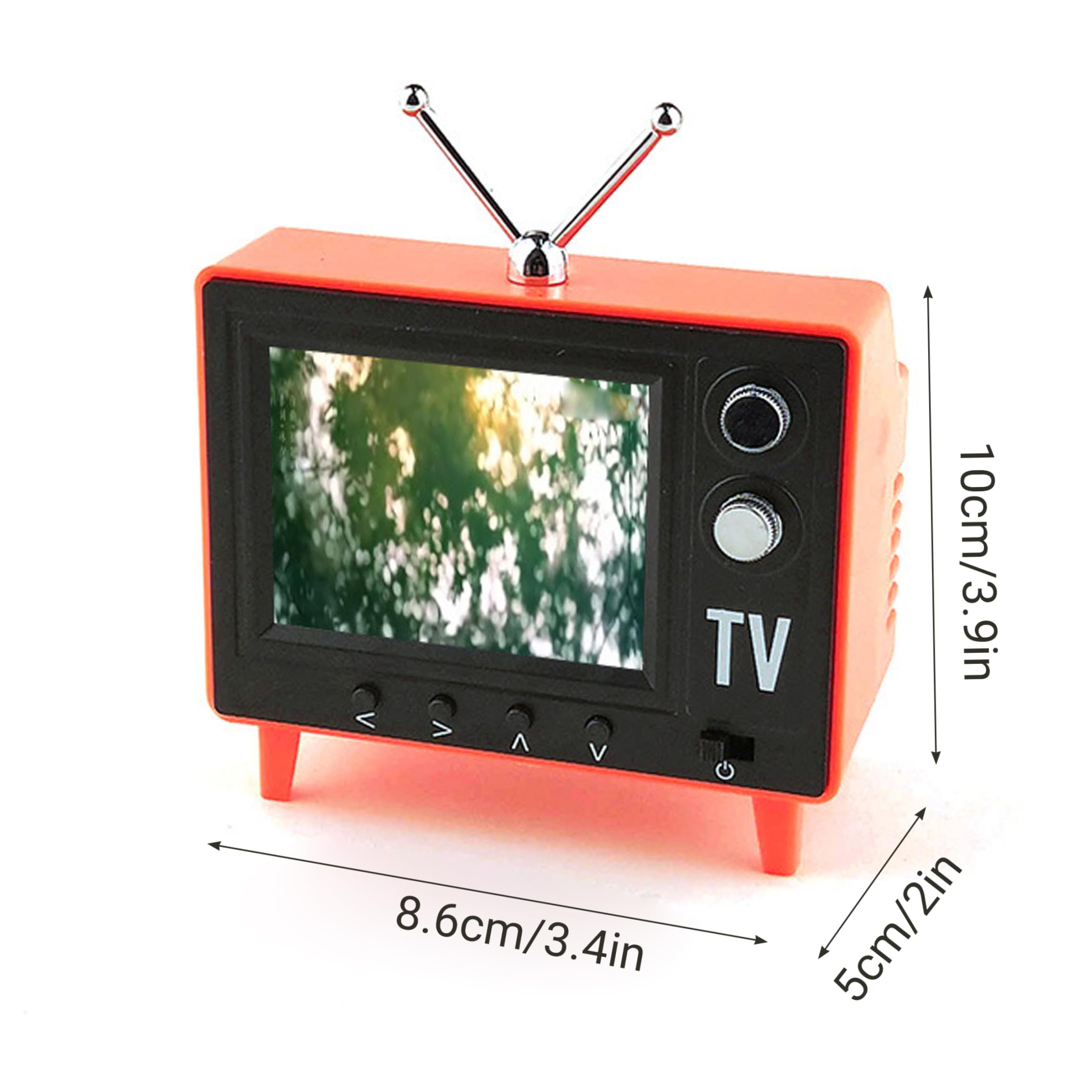 Mini TV Retrò Portatile 2.4" IPS – Memoria 8GB, Batteria 1500mAh E Ricarica Type-C, Rossa - 2