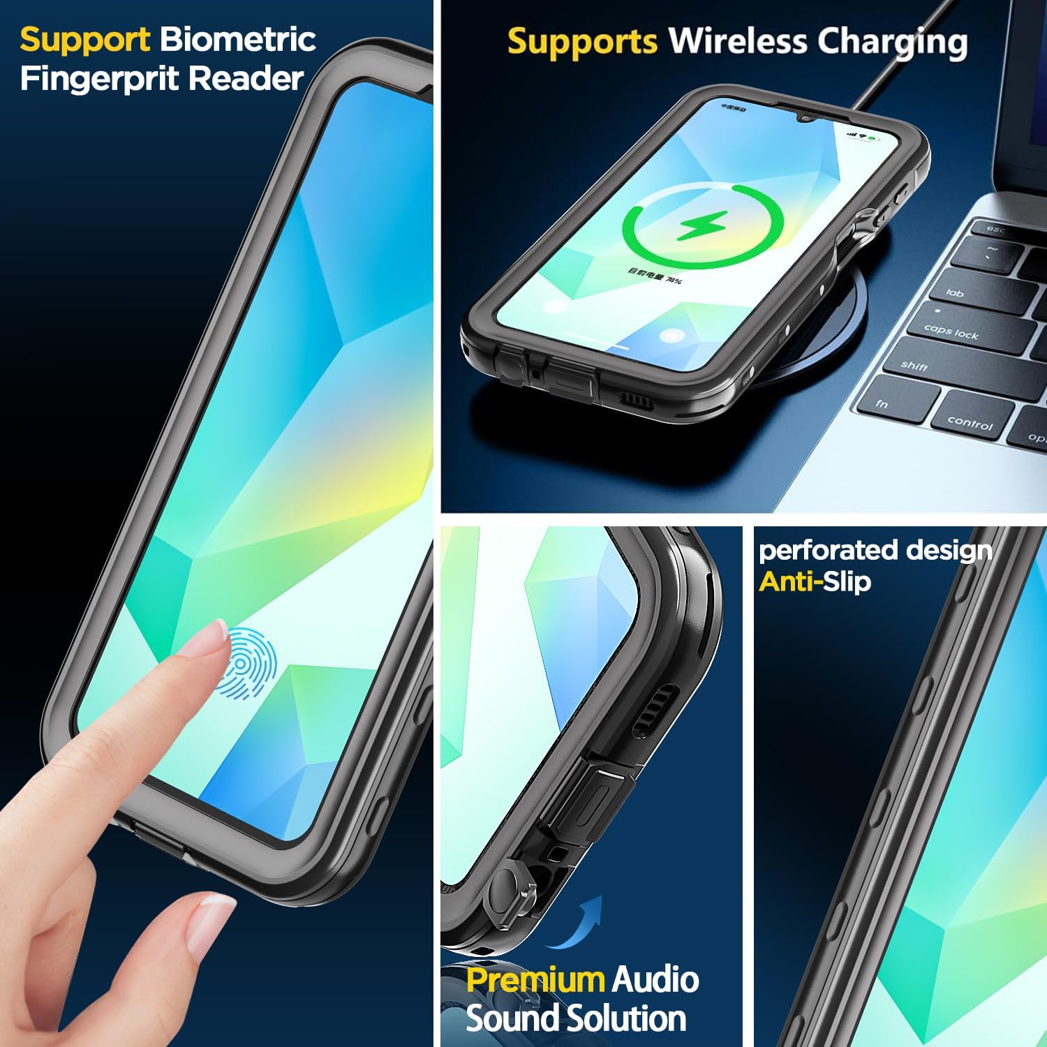AICase Waterproof Case for Samsung Galaxy A16 Clear Snowproof,Dustproof and Shockproof,IP68 Certified Real 360 Full Body Protection Fully Sealed Underwater Cover for Samsung A16 5G
