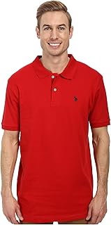 U.S. Polo Assn. Men's Solid Short Sleeve Interlock Polo Shirt, Golf Shirts for Men, Business Casual Polos