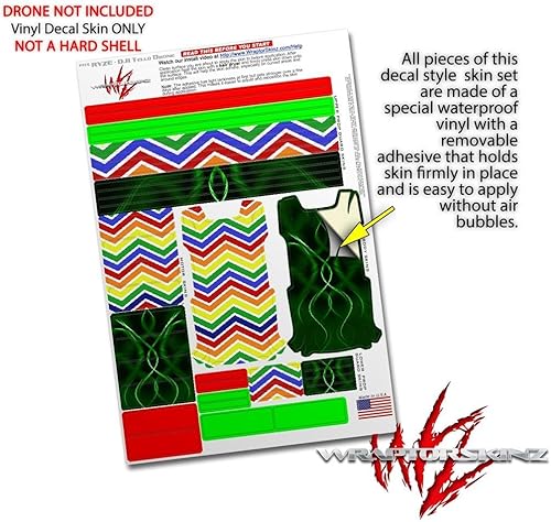 Miniatura 4 de Skin Wrap 2 Pack para DJI Ryze Tello Drone Zig Zag arco iris Drone No Incluidas