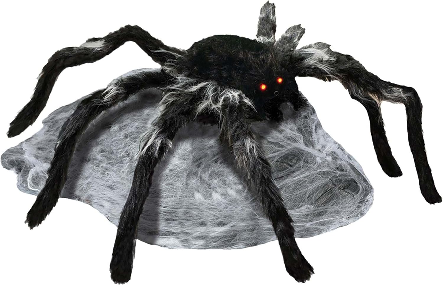 Fun Costumes Jumping Black Spider Animatronic | Halloween Decoration with Bendable Legs, Sound, Motion Activation and Base Included
