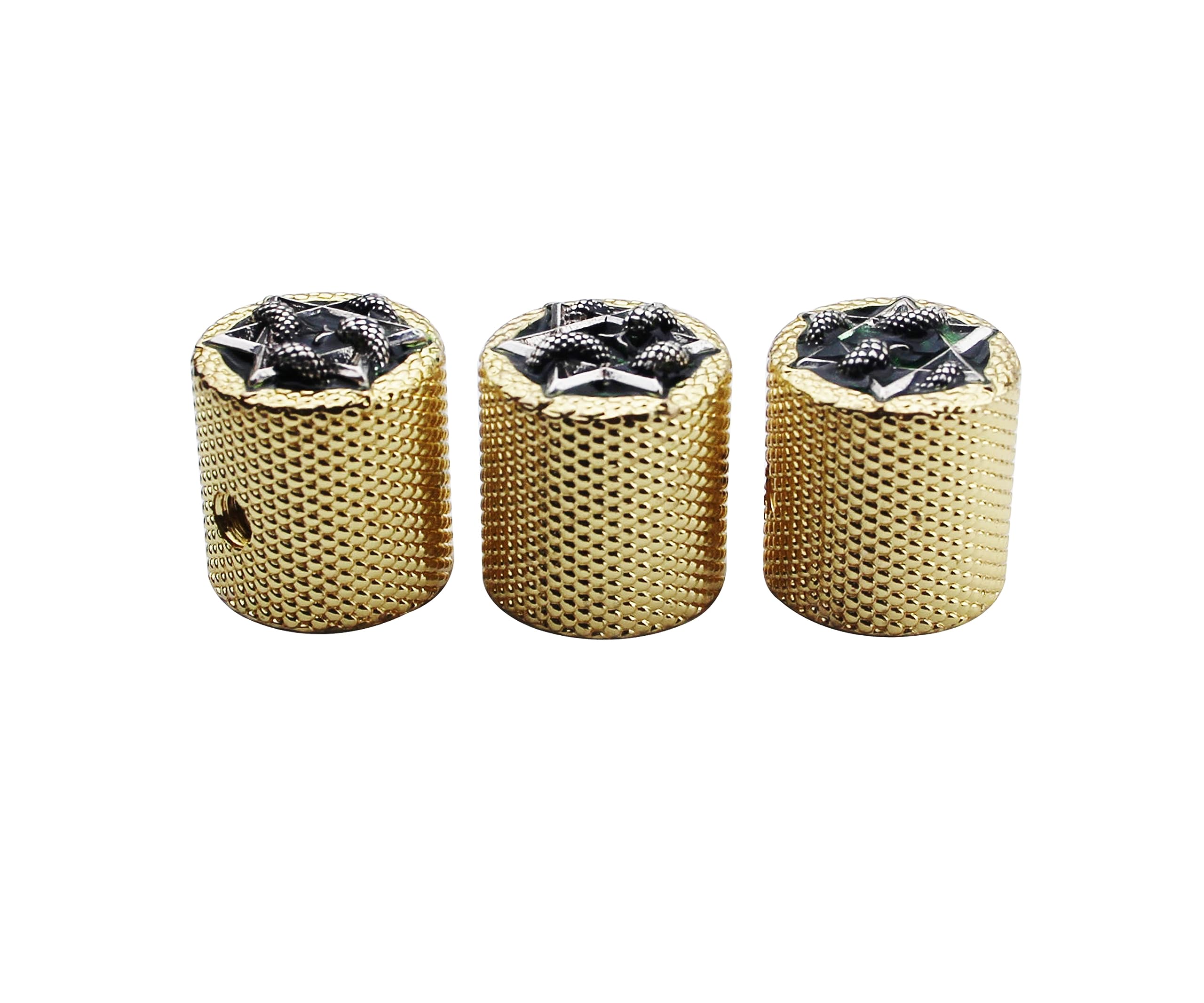 Qiilu 3 Boutons De Contrôle De Volume En Bois écologique Pour Guitare