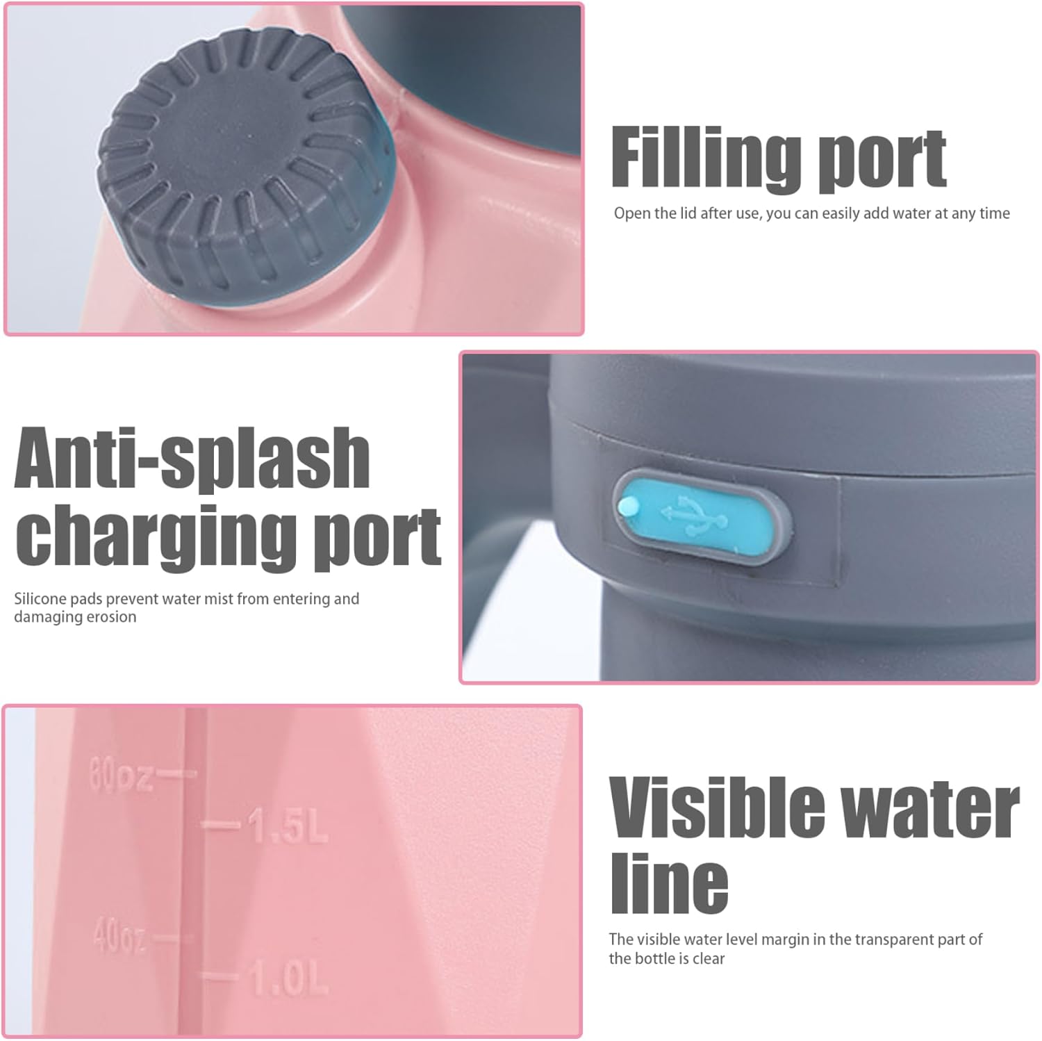 Electric Sprayer, 2L USB Electric Spray Bottle 2 Mode 2000mAh Pressure Sprayer with Extension Nozzle Portable Scaled Sprayer for Watering Gardening, Style2, Sprayers