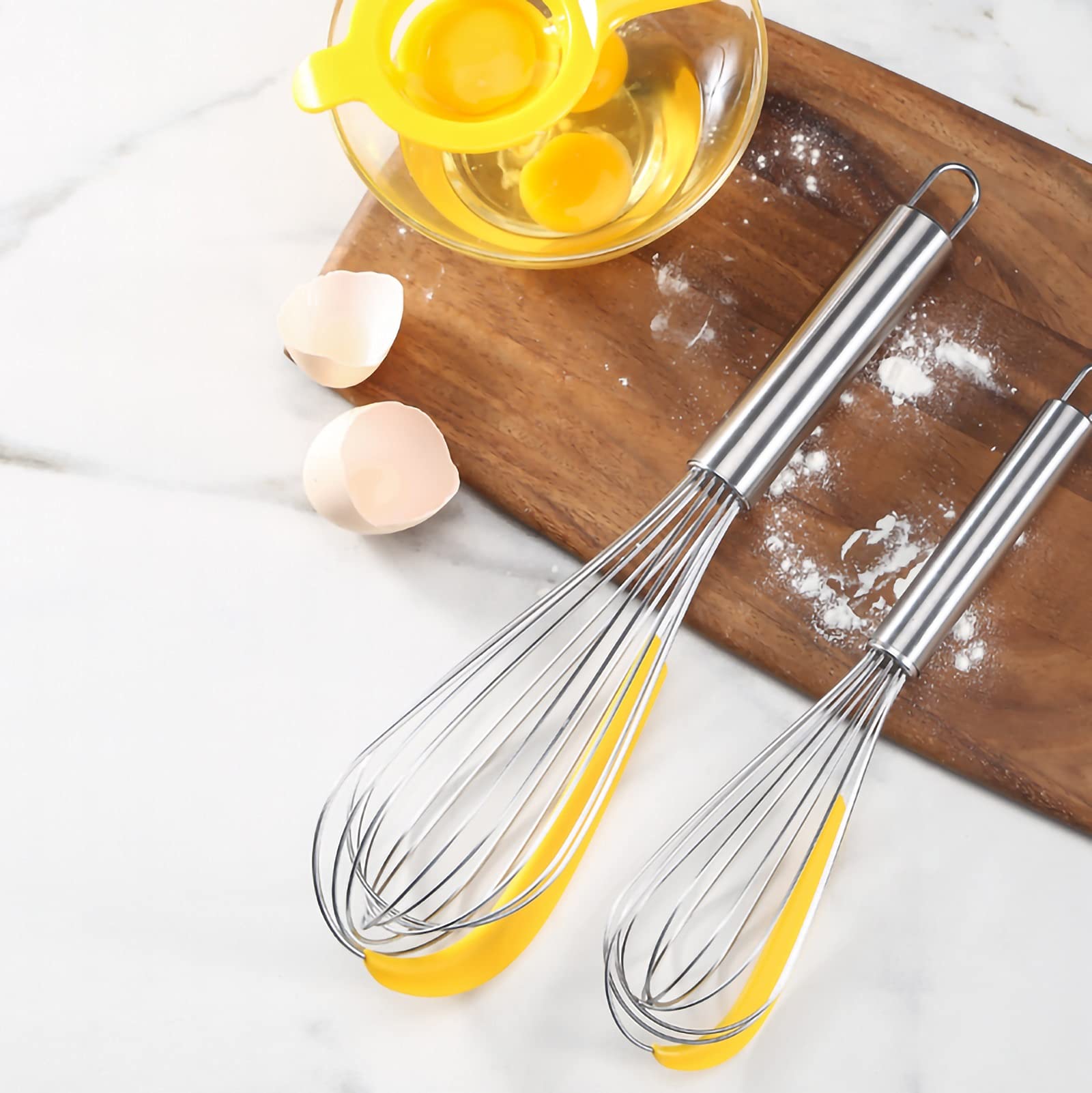 Frusta Mescolatore Multifunzione Sbatti con Uovo Separatore Bianco Separatore Manuale Beater for Mescolare E Raschiare, Utensili da Cucina da Cucina Frusta da Cucina(A)