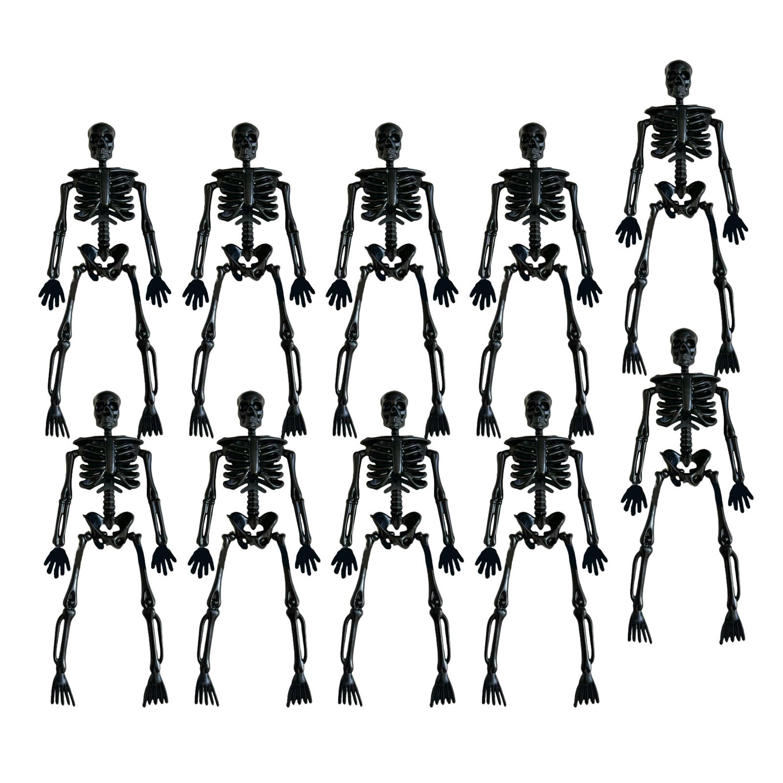 YROHGKPN Halloween Skeletons Ornament with Movable Limbs Eerie Posable Skull Figures for Haunting House and Seasonal Decors Posable Skeletons Ornament