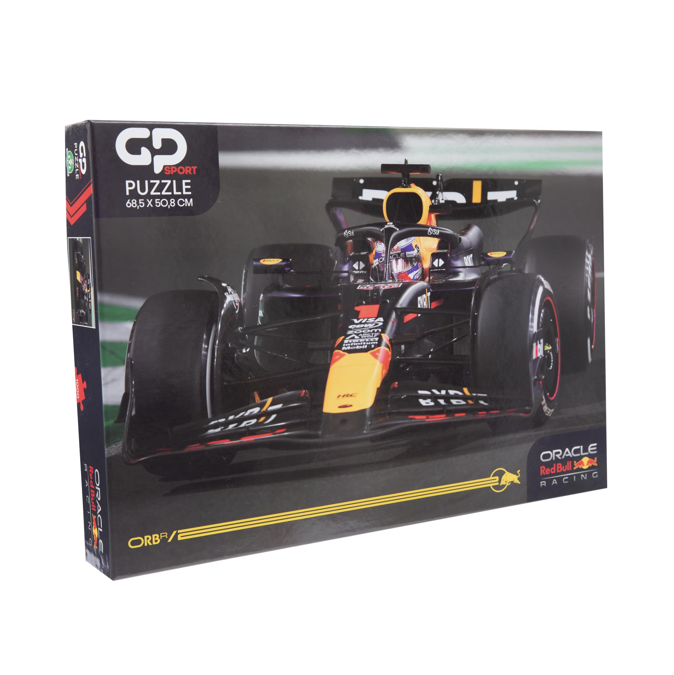 GP Sport Red Bull Racing 2D Jigsaw Puzzle, 1000 Pieces, Dynamic F1 Car in Motion, Highly Detailed Artwork