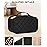 Relavel Makeup Bag Small for Women, Portable Cute Travel Cosmetic Bag, 2-Layers Design with Makeup Brush Compartment for Girls, Preppy Make Up Organizer for Travel Essentials Toiletries, Black