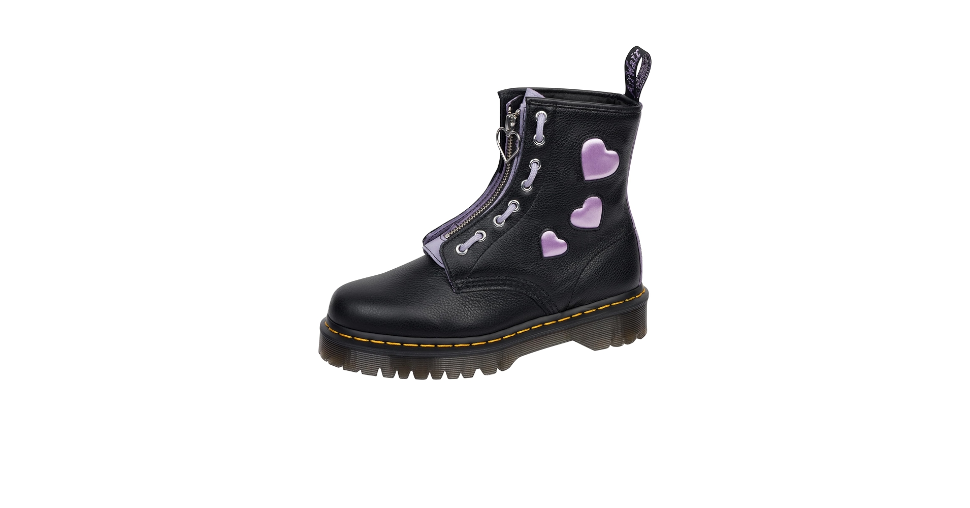 Amazon.com | Dr. Martens Women's 1460 Zip Heart Boots, Black