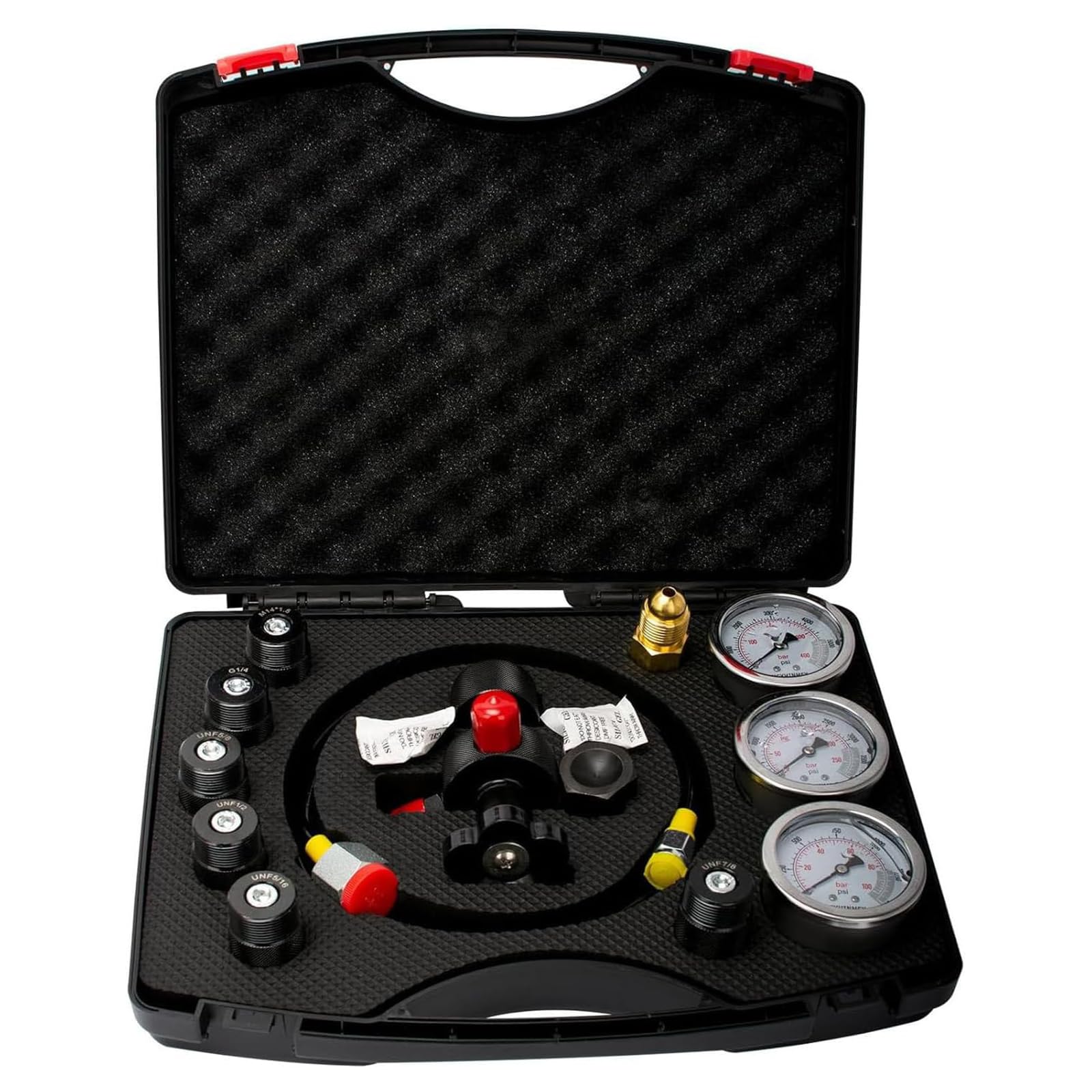 Kit de carga de acumulador de nitrógeno hidráulico, kit de llenado de nitrógeno, manguera de gas y cuerpo de válvula principal, kit de prueba de presión de nitrógeno, herramientas de carga de gas