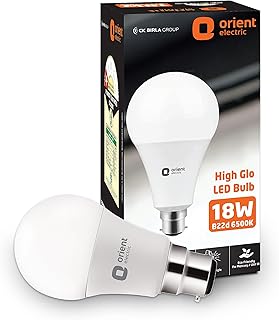 Orient Electric High Glo LED Bulb 18W, B22d cap, 6500K (Pack of 1)