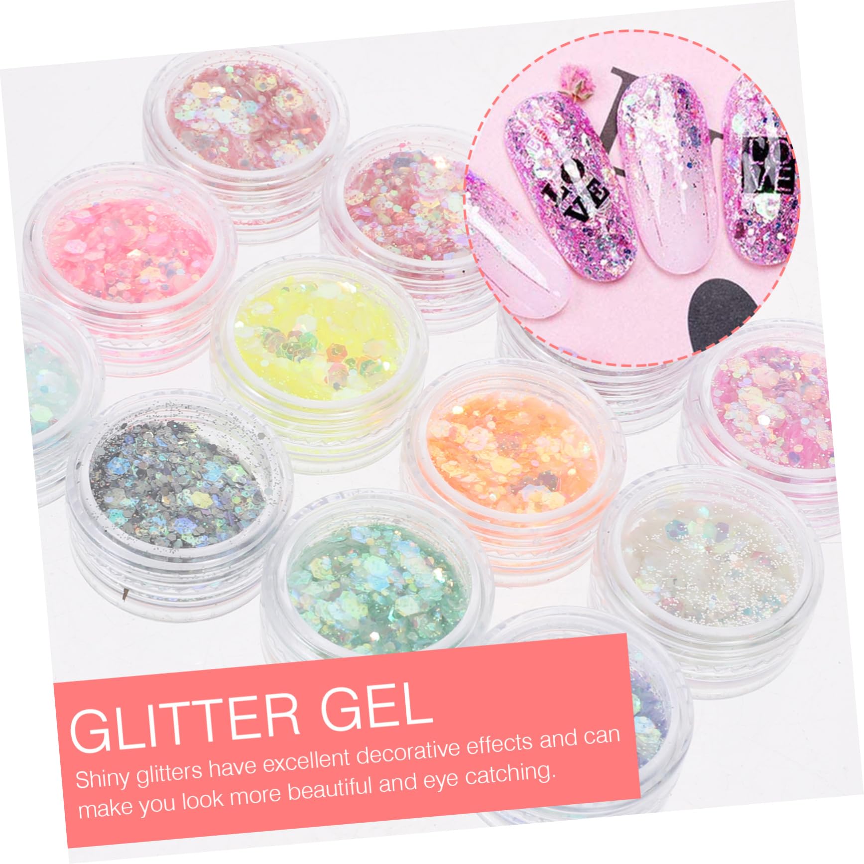 48 Scatole Scintillio Glitter Per Il Trucco Del Festival Gel Per Unghie Accessori Per Feste Glitter Per Il Trucco Del Viso Corpo