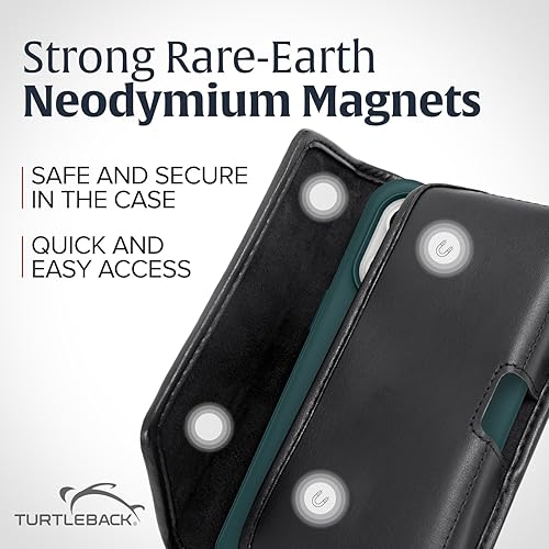 Miniatura 10 de Turtleback Belt Clip Case Designed for iPhone 14 Pro Max, 14 Plus, 12 & 13 Pro Max Belt Holster Black Nylon Pouch with Heavy Duty Rotating Belt