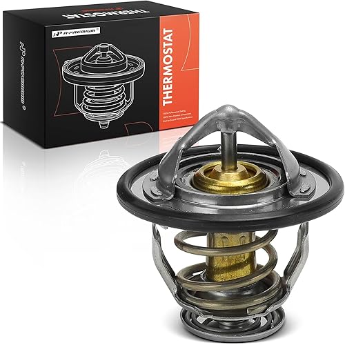 A-Premium Engine Coolant Thermostat with Seal Compatible with Hyundai Sonata, Santa Fe, Genesis, Azera, Entourage, Equus, Veracruz & Kia Sorento, Sedona, Cadenza, Borrego, K900, 3.3L 3.5L 3.8L 4.6L