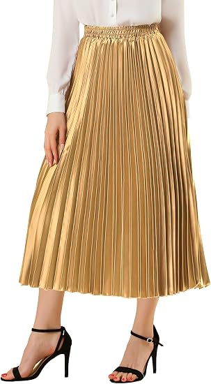 Allegra K Women's Elastic Waist Party Skirt