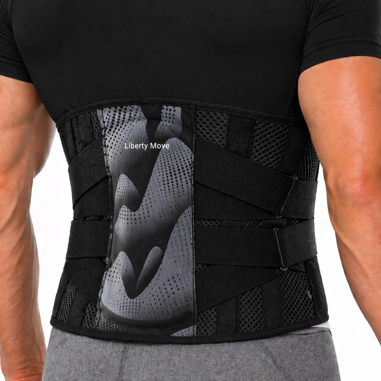 Back Brace for Lower Back Pain Relief, Lumbar Support Belt for Men and Women with Metal Stay & Dual Compression Straps, Breathable Mesh Back Support Brace for Sciatica, Work & Daily Wear