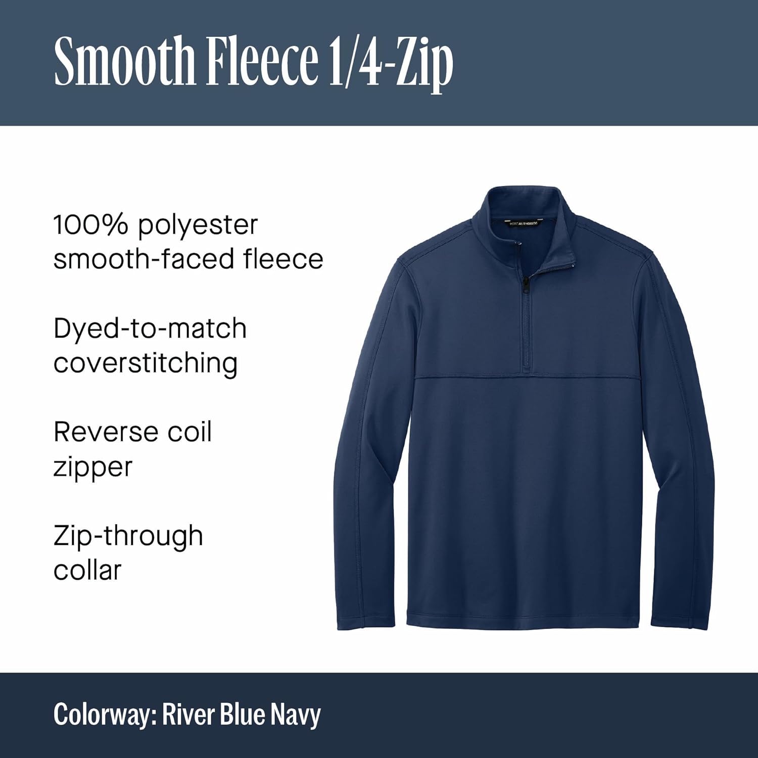 Port Authority Smooth Fleece 1/4-Zip - Image 5