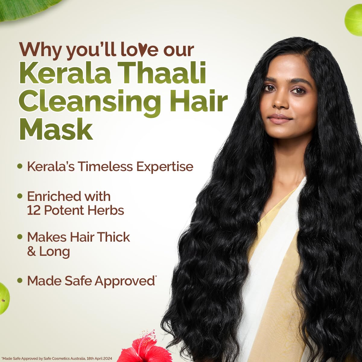 Mamaearth Kerala Thaali Cleansing Pre-Shampoo Hair Mask with Hibiscus, Shikakai, Amla, Flaxseed for Thick & Long Hair 200g (Pack of 2) | Ready To Use Thali | Gently Cleanses | Adds Shine | 100% Natural Herbs | 12 Potent Herbs 3 71E7AcRzbEL. SL1200