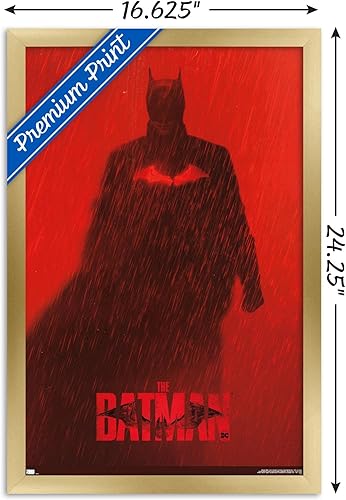 Miniatura 60 de Trends International DC Comics Movie The Batman - Póster de una hoja de Batman Teaser, 22.375 x 34 pulgadas, versión enmarcada en negro Versión