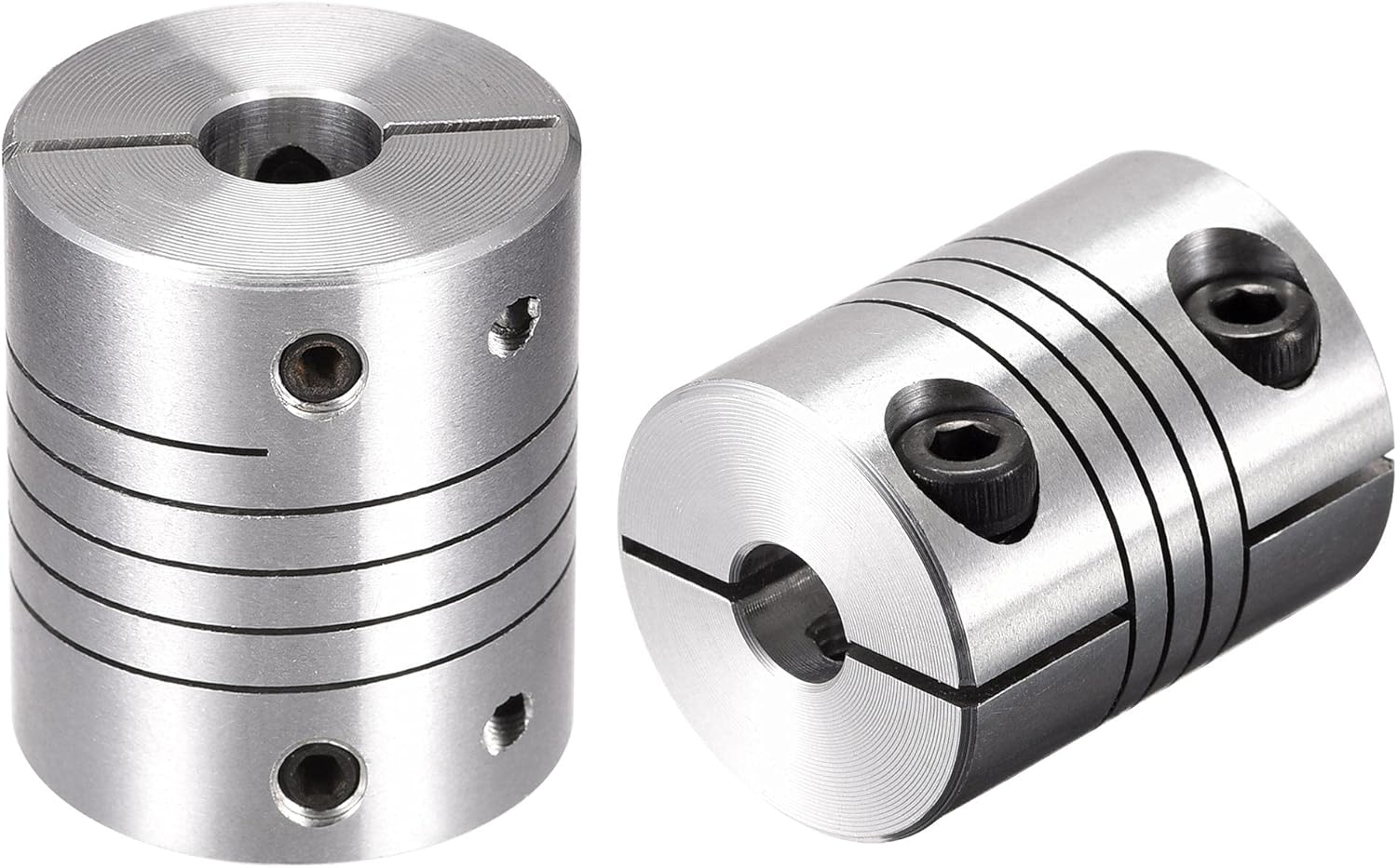 uxcell 2PCS Motor Shaft 8mm to 12mm Helical Beam Coupler Coupling 25mm Dia 30mm Length