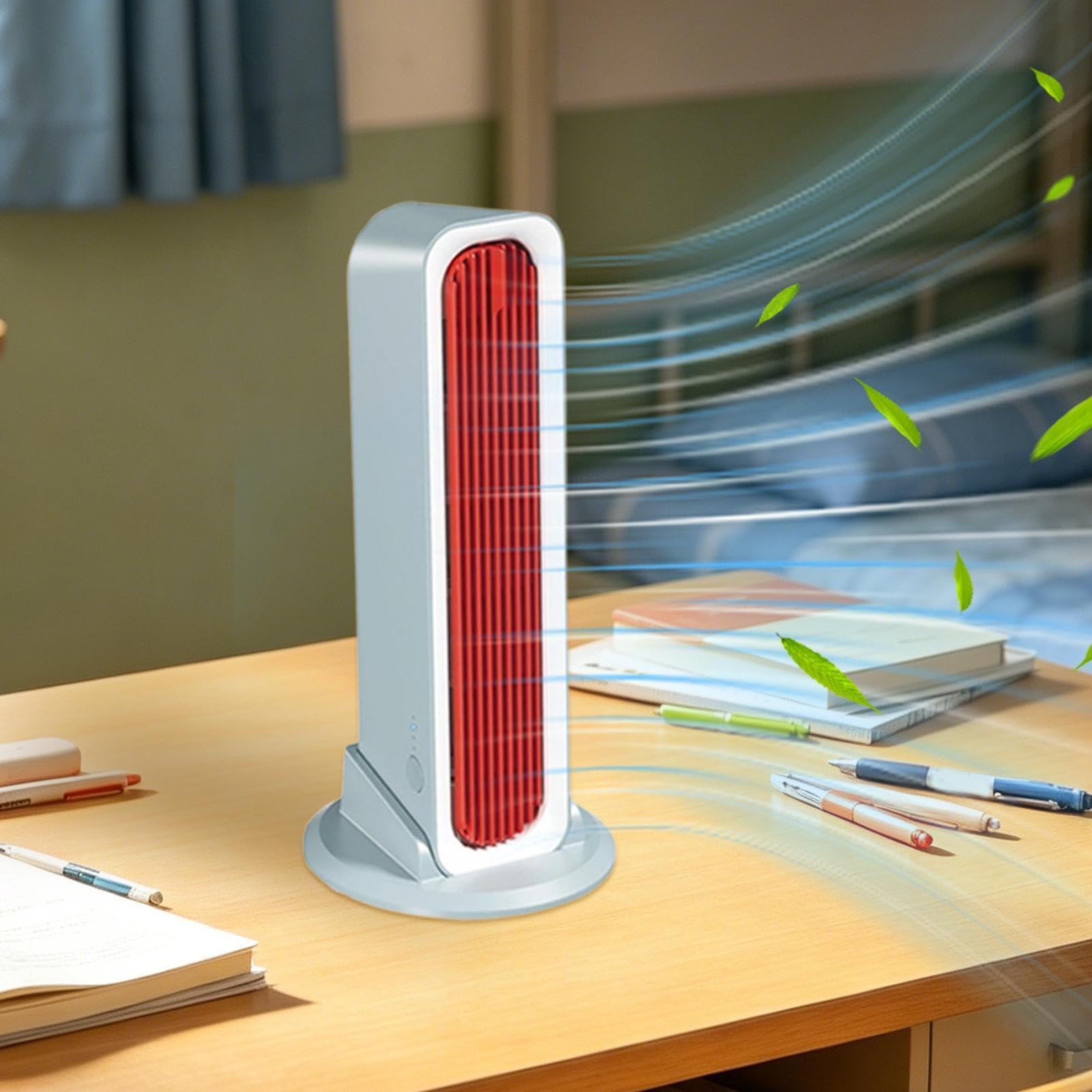 Mini Ventilatore a Torre 3 Velocità Silenzioso Senza Pale Raffreddamento | Ventilatore da Scrivania Senza Pale per Camera per Ufficio, Dormitorio, Soggiorno, Camera da , Comodino, Scrivania
