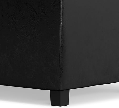 Miniatura 48 de Otomana rectangular de almacenamiento de cuero sintético Simpli Home Avalon., Cuero, Marrón Azul,Marrón Chocolate,Cloud gris,Gris oscuro,Azul