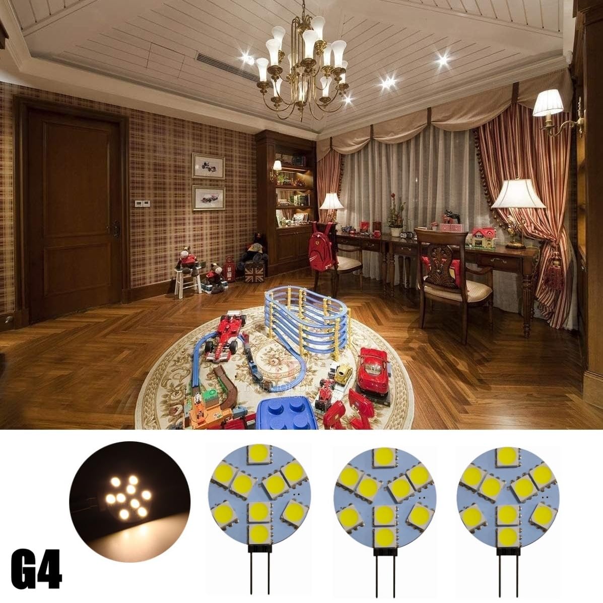 G4 LED runder Licht DC12V Schrank Haushaltsglühbirne (DC12V-2w 20 Stück/Warmweiß 2700K)