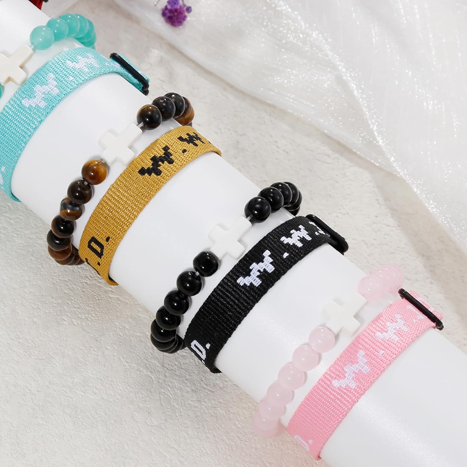 COLOYAN WWJD Bracelet Christian Cross Bracelets for Women Men Jesus Bracelets Faith Religious Easter Christian Jewelry - Image 7