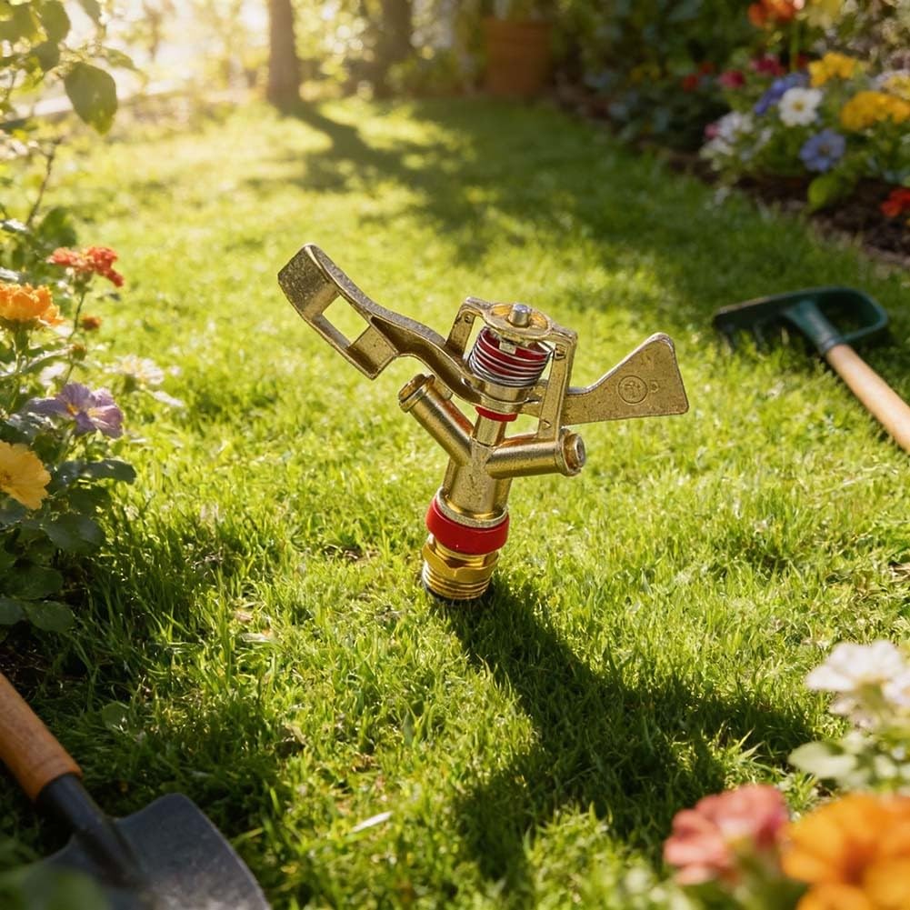 Messing-Sprinkler, 30,5 cm Außengewinde, verstellbare Grad-Rotation, Gartenbewässerungskopf, Rasen, Landwirtschaft, Bewässerung
