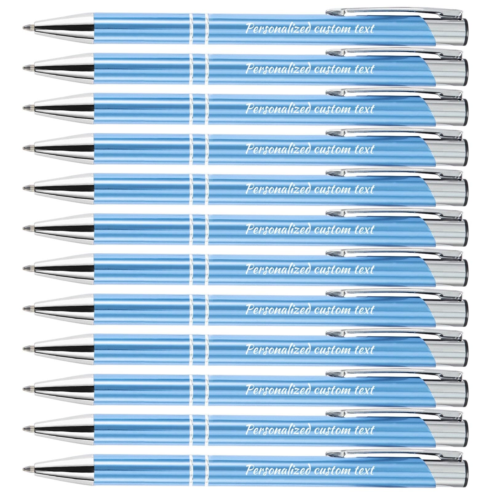 KOLOWKO Personalized ballpoint pen with name or greeting, customized pen, 0.5mm black ink, suitable for men women office school business promotion wedding ballpoint pen gift