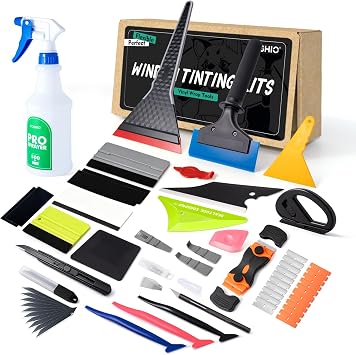 FOSHIO Car Window Tint Kit, Window Squeegee Vehicle Glass Protective Film Window Film Installation Kit Vinyl Wrap Tool Window Tinting Kits