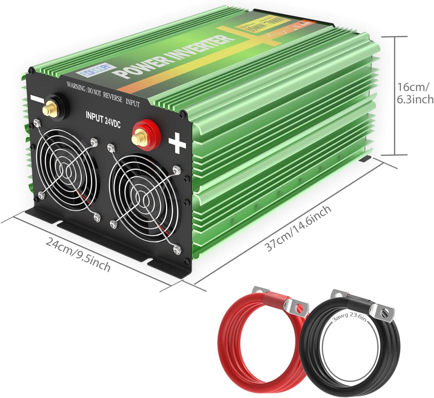 EDECOA 3500W 24V Inverter in use
