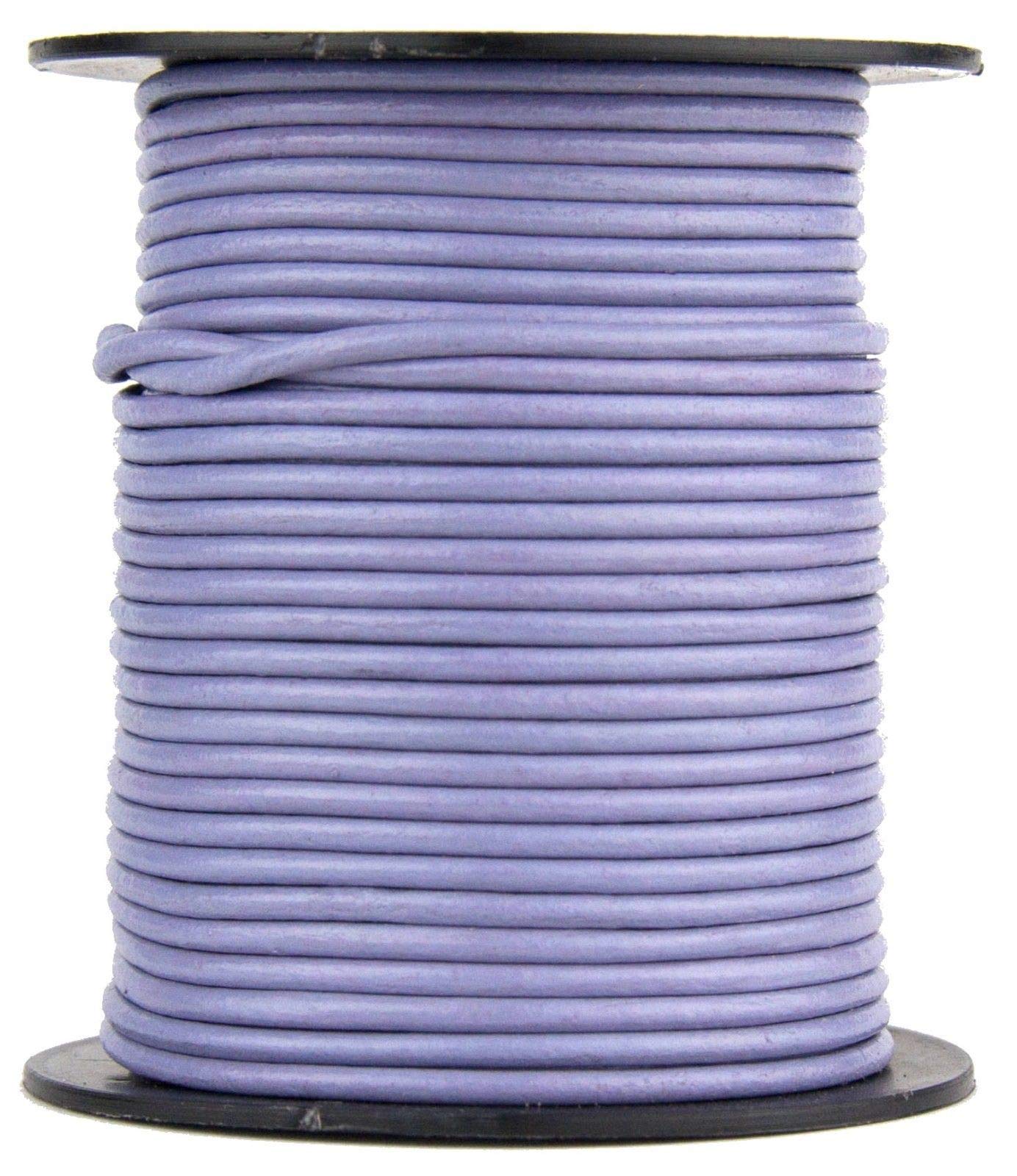 Light Purple Round Leather Cord 2mm 10 Meters (11 Yards)