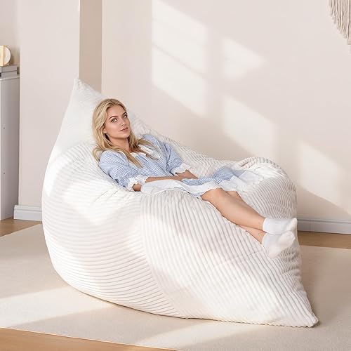 Puf gigante 4 en 1 para adultos y niños, sofá puf de 75 pulgadas con relleno de espuma viscoelástica de alta densidad, sofá multifuncional apto para